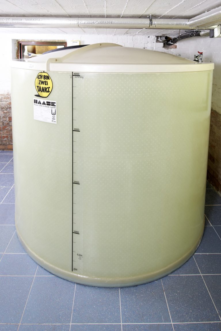 A fully assembled Haase basement tank.