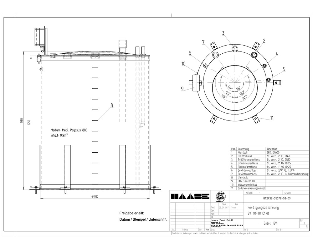The tanks can be set up in earthquake zones using a design-approved floor anchoring bracket.