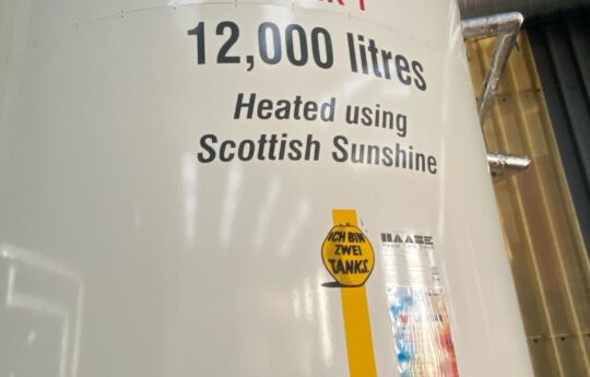 The parts of the tanks, the heat exchangers, insulation and assembly material were delivered to Perth, about 60 km north of Edinburgh …